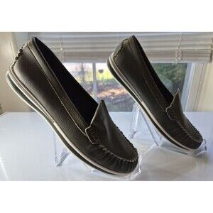 PA MOJO Womens Supersoft Moccasin Slip On Loafers Olive Green Size 9